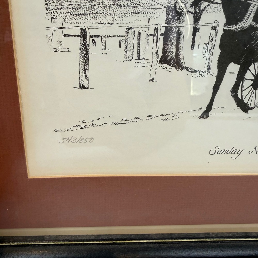 Vintage Janet Martin Sunday Morning Lancaster County PA Signed Gallery Wall - Picture 5 of 13